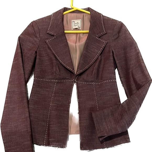Nanette Lepore mauve blazer with stitching detail. - Picture 1 of 4